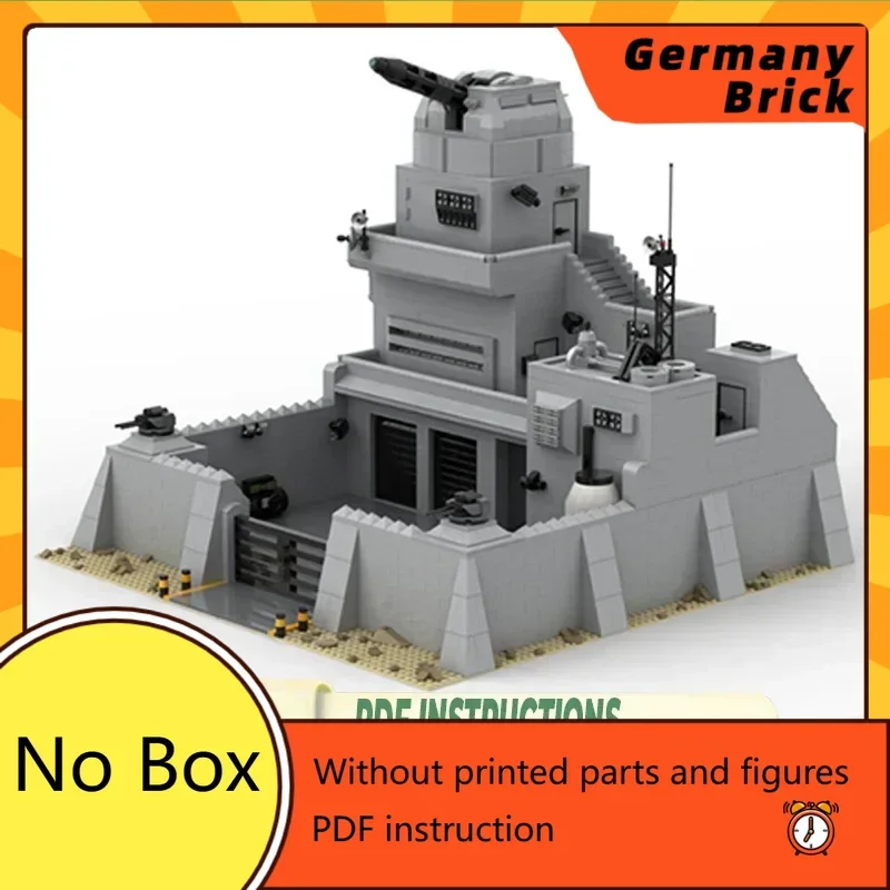 

Moc Building Blocks Military Model Outpost with Gun Turret Technical Bricks DIY Assembly Famous Toys For Childr Holiday Gifts