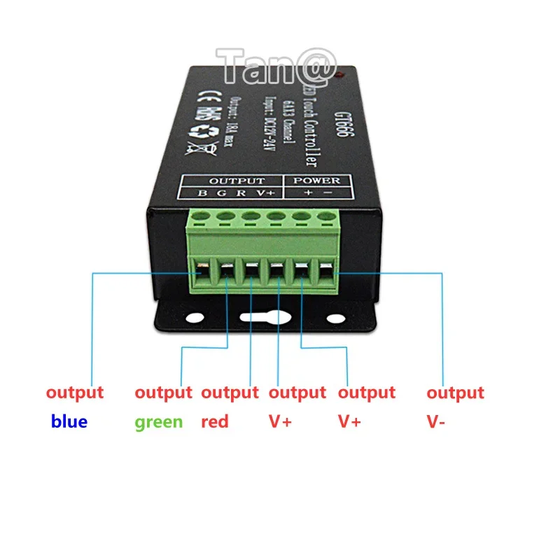 DC12V-24V GT666 RGB LED Strip Controller RF Remote Control 18A 3 channels LED Dimmer For 5050 3528 2835 RGB LED Strip lights