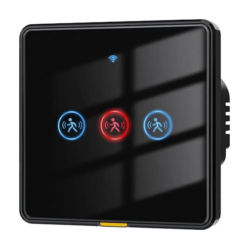 B03B-Wall-Mounted Tuya Wifi Radar Sensing Touch Switch 3 Gang 10G Remote-Controlled Lighting Button Switch Panel EU EU Plug