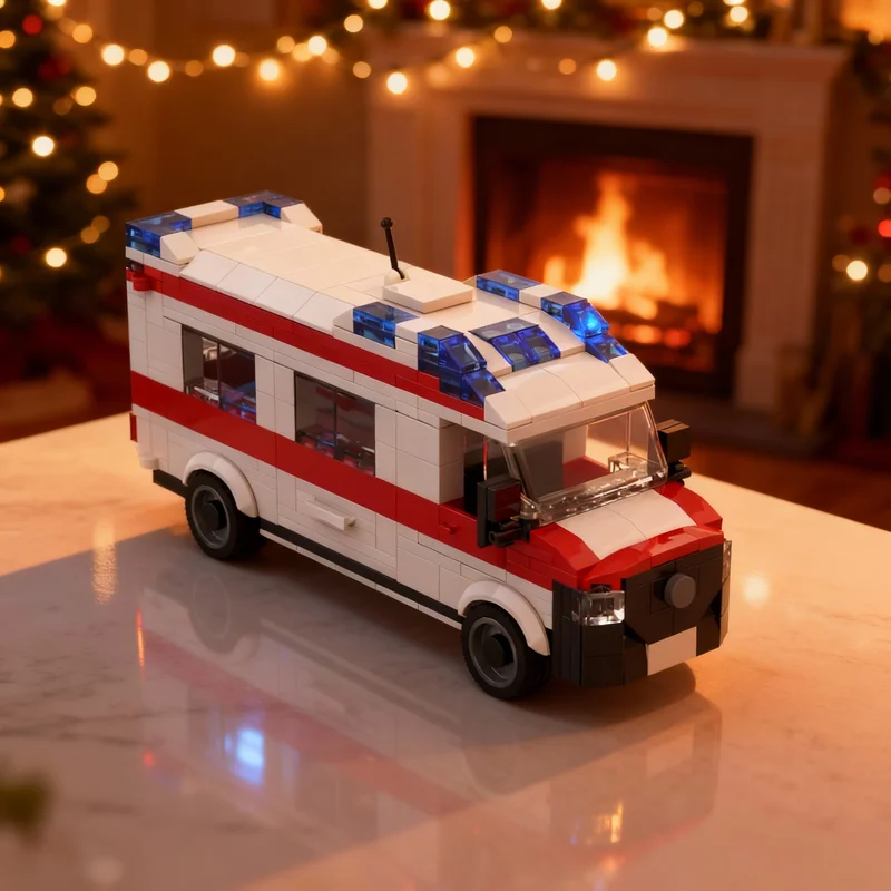 

444pcs MOC Mercedesesed Sprinter RTW City Hospital Model Building Blocks Architecture Toys Christmas Gifts Idea Education Brick