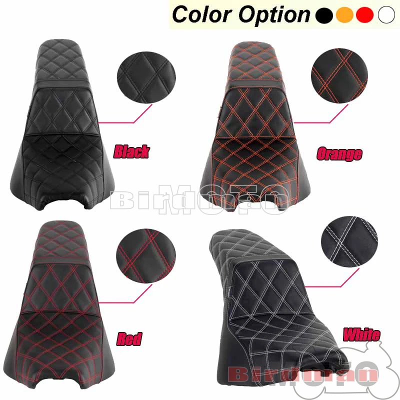 Motorcycle Leather Two-Up Gel Pad Seat Driver 2-Up Gel Pad Rear Seats For Harley Softail Street Bob Slim FLSL Standard 114 18-22