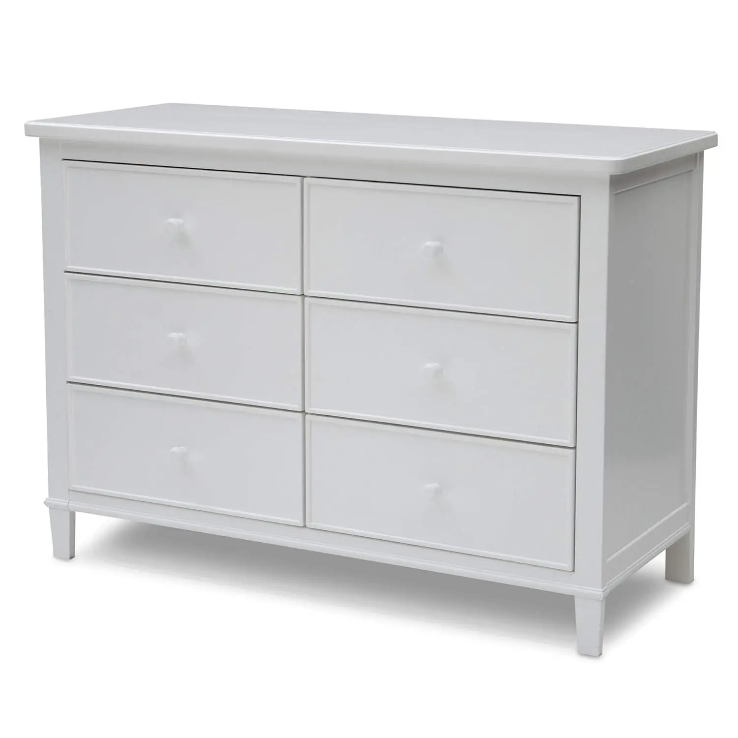 Delta Children Haven 6 Drawer Dresser, Greenguard Gold Certified, White Bedroom Furniture