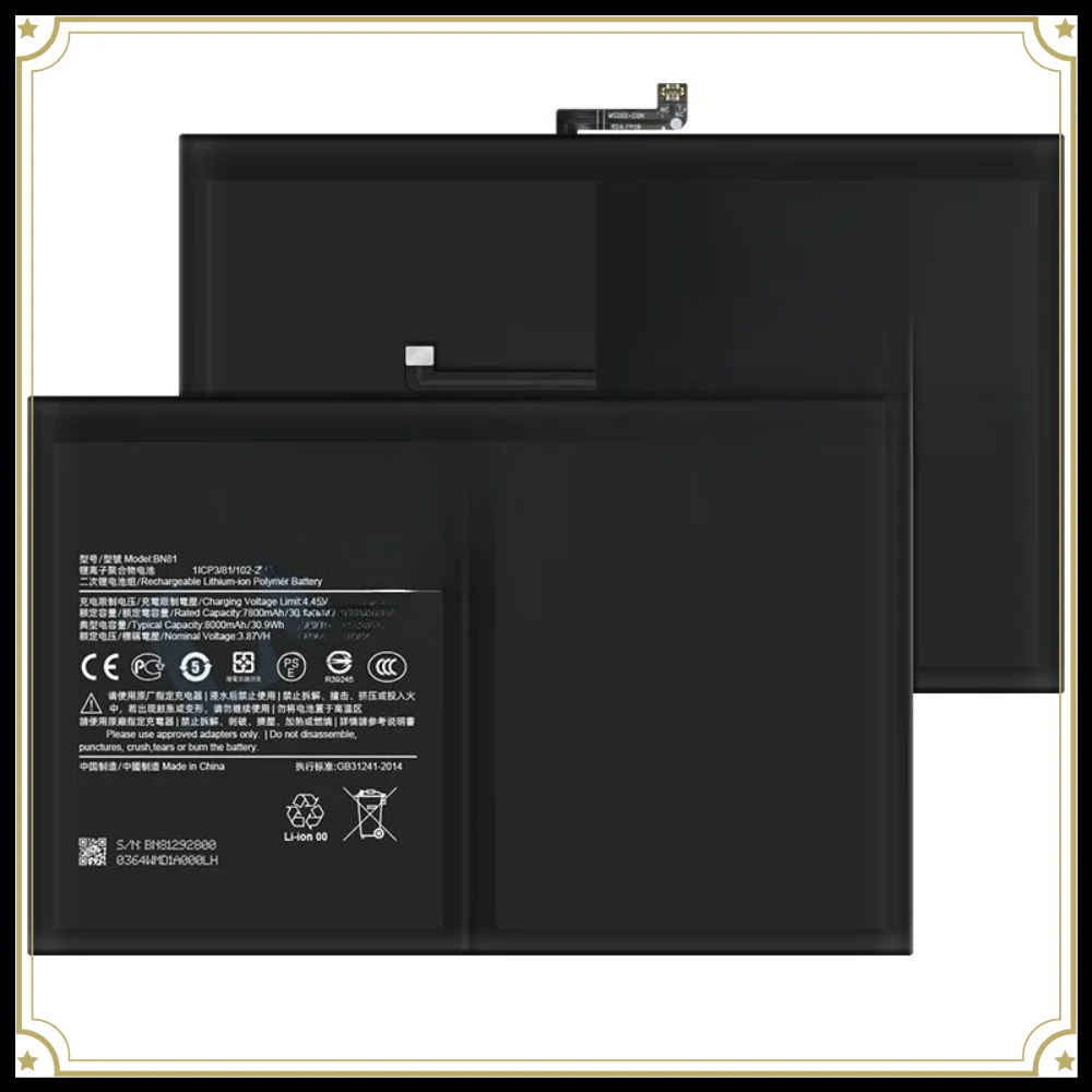 BM60 BM61BM62 Replacement Li-ion Battery for Xiaomi Pad 1 2 3 4 4 Plus 5 6 6 Pro 10.6 2022 6 Max Tablet with Installation Tools