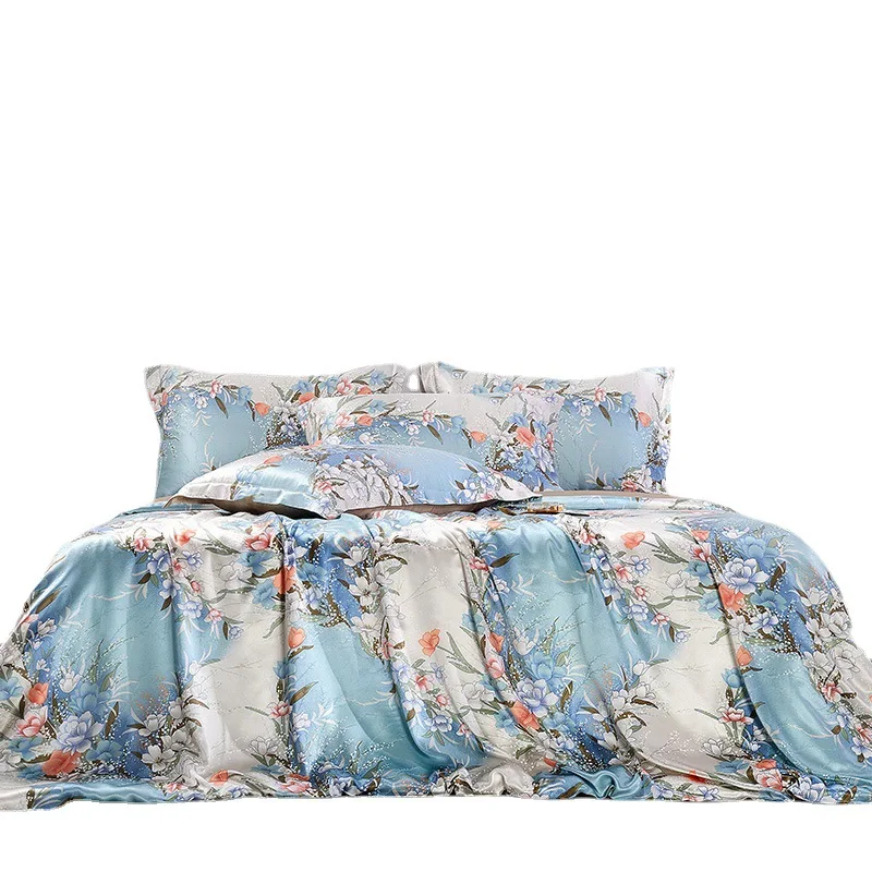 16 mmi four-piece 100% mulberry silk digital printing AB double-sided silk plant flower