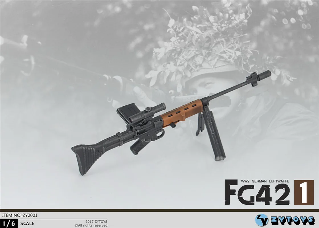 1/6 مقياس FG42-1 بندقية المظلي WW2 الألمانية ZY2001 ل 12 بوصة عمل الشكل سلاح نموذج الملحقات الجندي العسكري