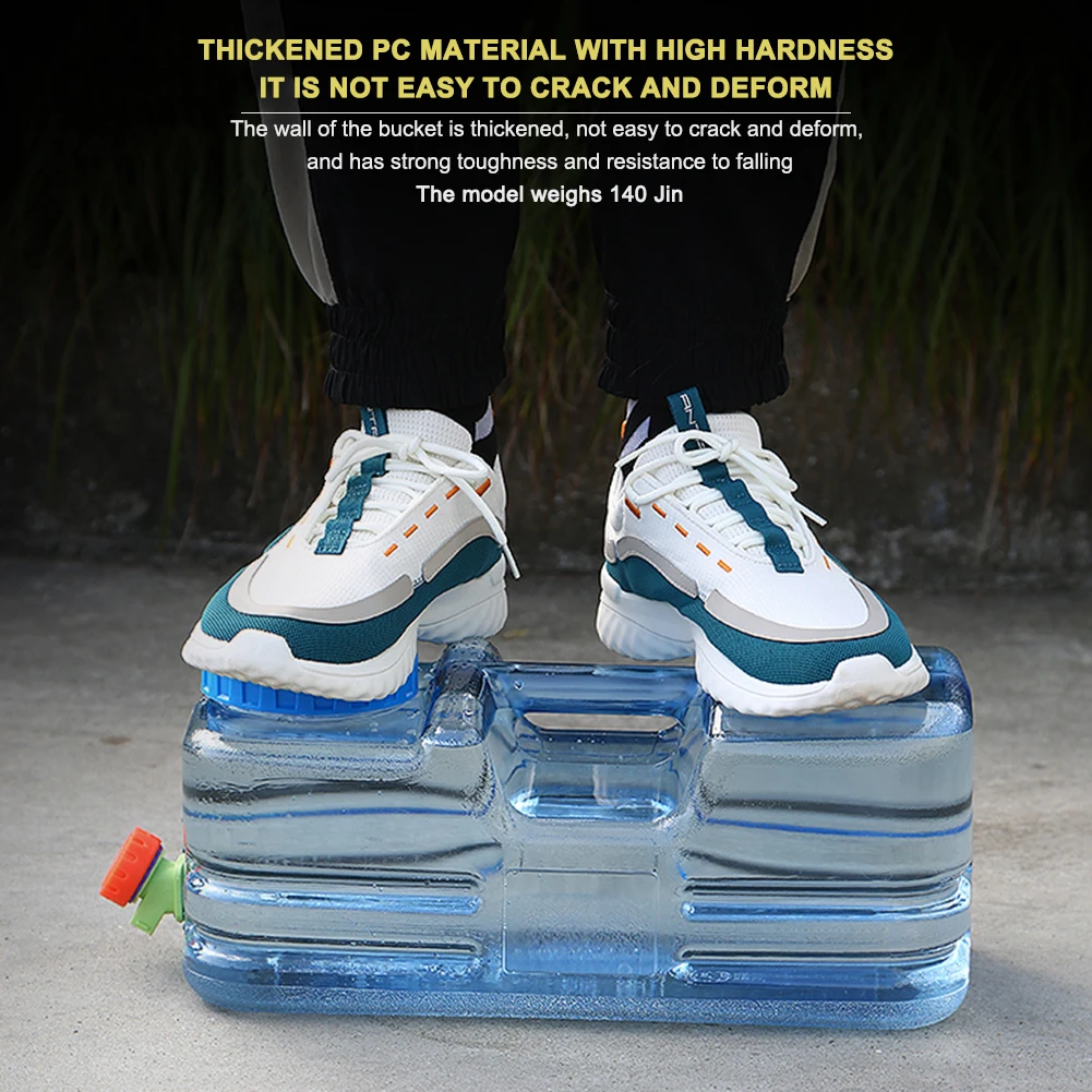 5.5L/10L في الهواء الطلق دلو للماء المحمولة خزان المياه النقية الحاويات مع صنبور القيادة خزان المياه نزهة التخييم Accsesorios #5