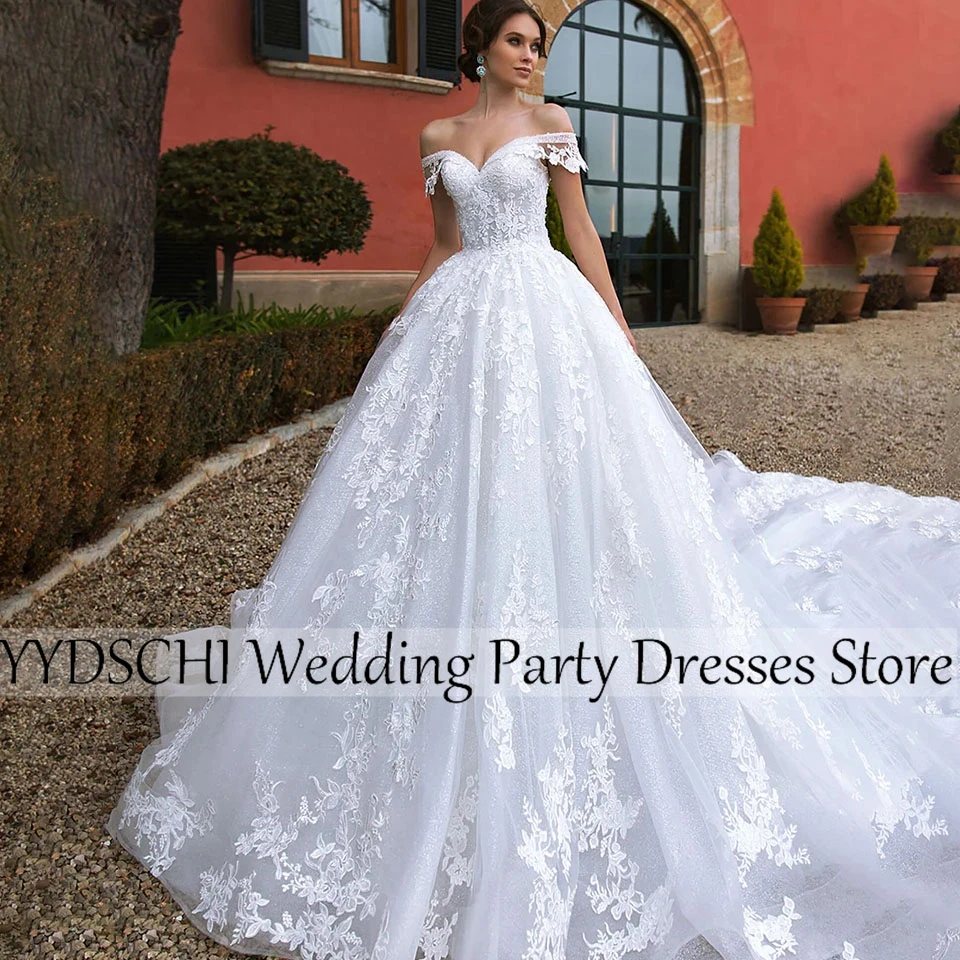 

Customized Bride Dresses Wedding Dress 2025 Elegant Pretty Women's Dress Princess Vjencanice With Train Dress Exquisite Dresses