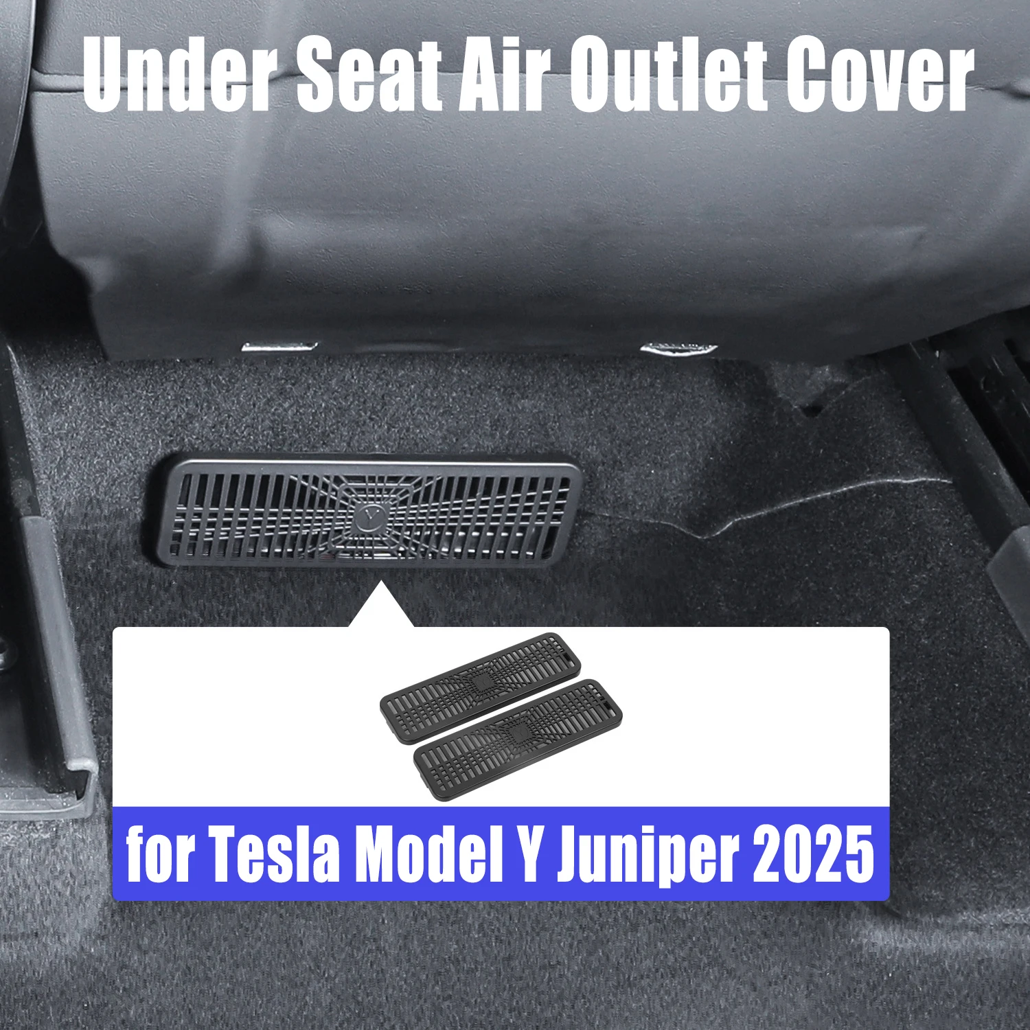 

Under Seat Air Outlet Cover for Tesla Model Y Juniper 2025 Under-seat Anti-Blocking Dust Protective Net Car Interior Accessories
