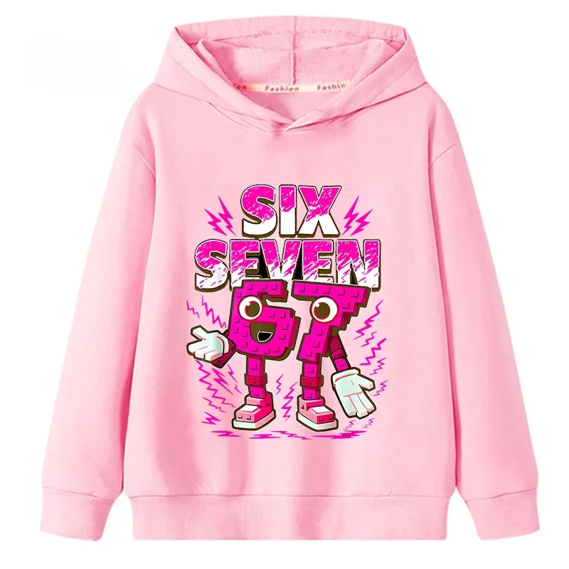 67 Six Seven Italian Brainrot Hoodie Lustiges Grafik-Jersey für Mädchen Kinder Polar Warmer Kinder-Herbst-Hoodie Lässiger Unisex-Sweatshirt – Detail 3