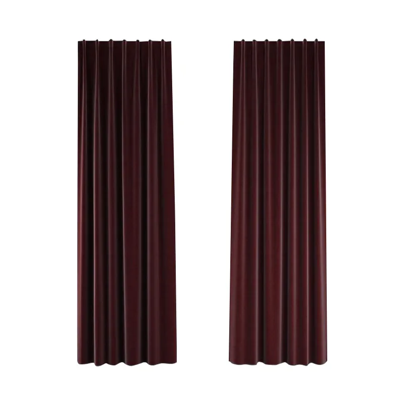 Modern Blackout Velvet Curtains for Living Room and Bedroom Australian Wine Red Curtain Thicken American Dining Room