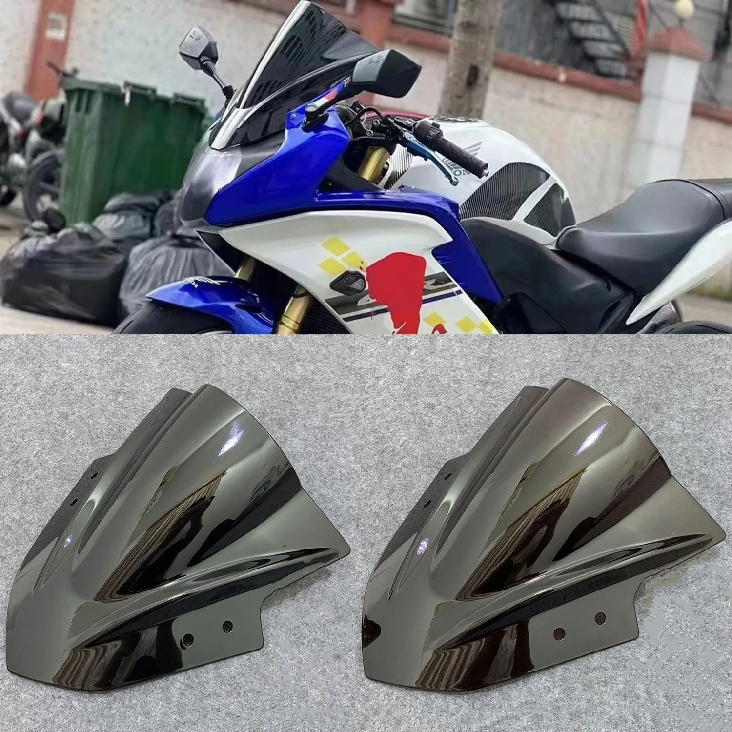 For Honda CBR600 F4i CBR 600 F4I 2011 2012 2013 2014 2015 Motorcycle Windscreen Screen Wind Deflectors Double Bubble Windshield