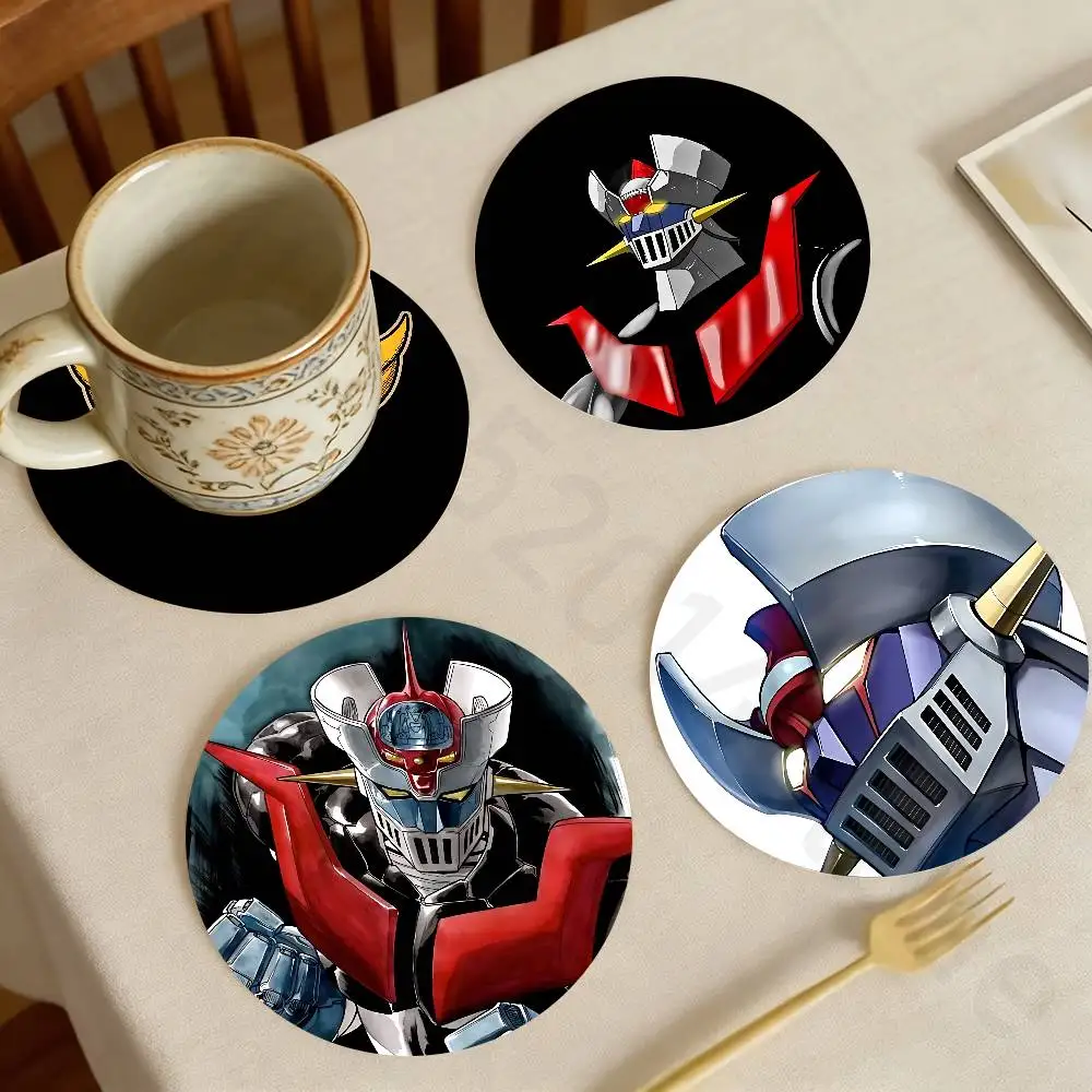 

M-Mazinger Z Robot Wooden Theme Desktop Heat Mats Home Decor Coffee Mug Coasters For Office Restaurant