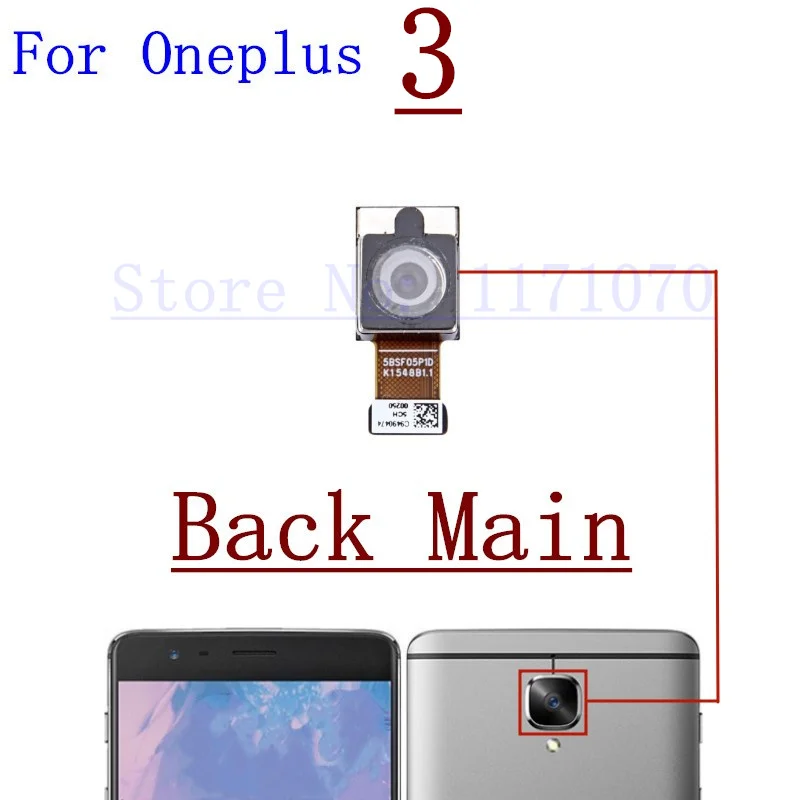 Rear Front Camera Module For Oneplus 3 3T 5 5T 6 6T Back Main Camera Flex Cable Repair Parts