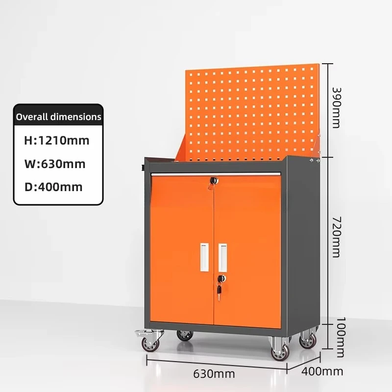 Auto Repair Tool Cart Drawer Hardware Repair Hand-Pushed Box Multi-Functional Mobile Heavy-Duty 2-Drawer Tool Cabinet