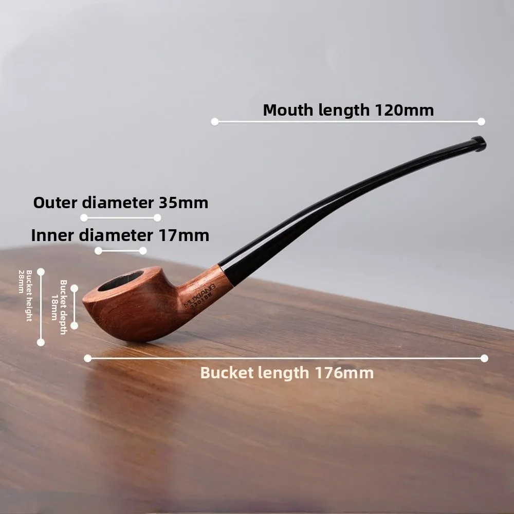 

Handcrafted Rosewood Tobacco Pipe Real Wooden Cigarette Holder Lightweight Smoking Accessories Gift