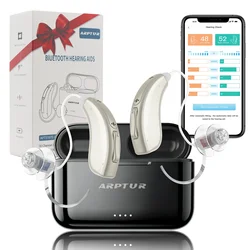 Bluetooth Rechargeable Digital BTE Hearing Aid Adjustable Volume Deaf Mini Sound Amplifier Portable Elderly Hearing Amplifier