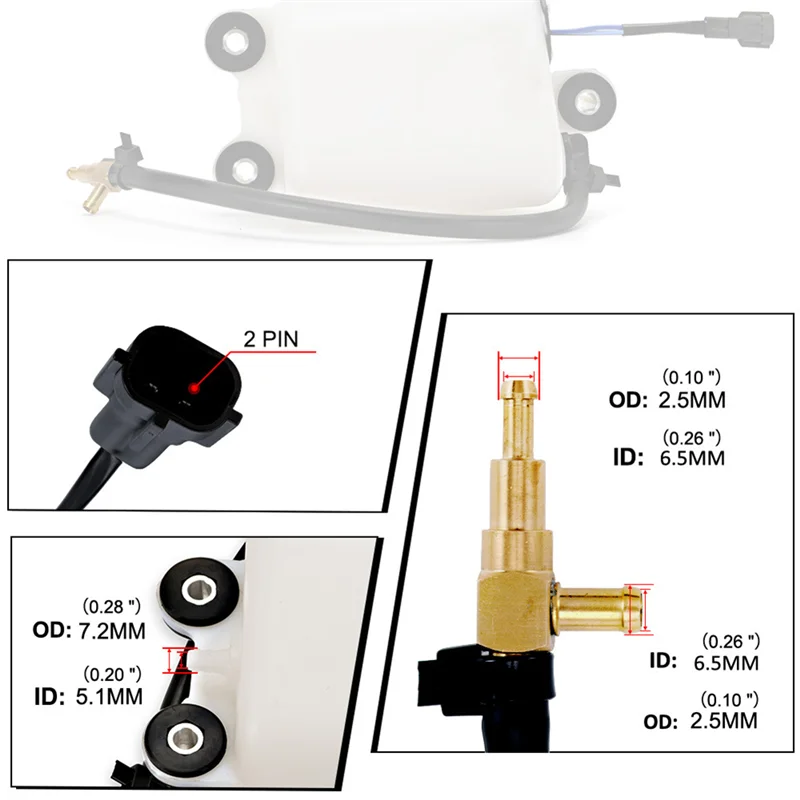 1 Piece Outboard Oil Tank Assembly Replacement Parts For Mercury Mariner 884525T1 1200-8M0064075 200HP 225HP 250HP 2000-2013