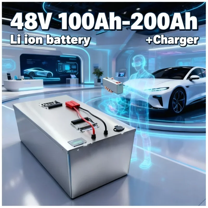 48V 100Ah 200Ah High Capacity Lithium Battery System for 18KW 10KW Inverter Solar Panels Telecommunication Forklift with UPS+Cha