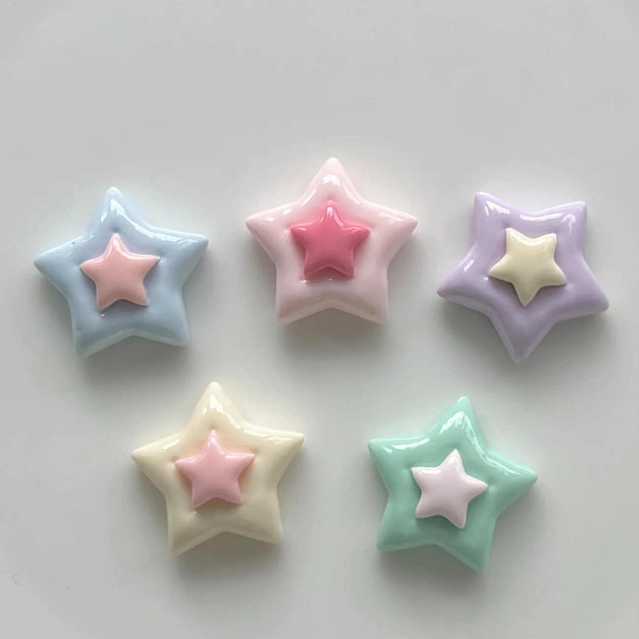 

5pcs miniso star мультяшная серия резиновые кабошоны из смолы материалы для поделок diy