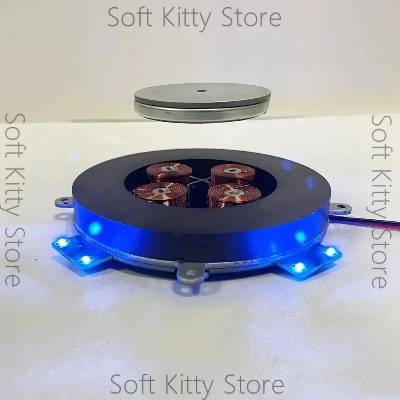 Lastest 500g Magnetic Levitation Module Core Analog Circuit Magnetic Suspension with LED Lights + Power Supply