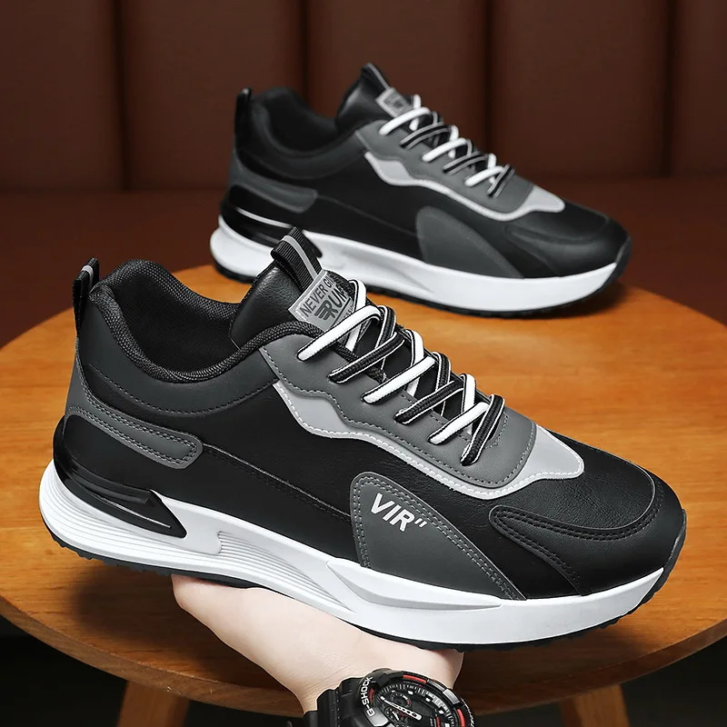 Zapatos Deportivos transpirables para hombre, zapatillas suaves y cómodas con plataforma, ocio, correr, vulcanizados