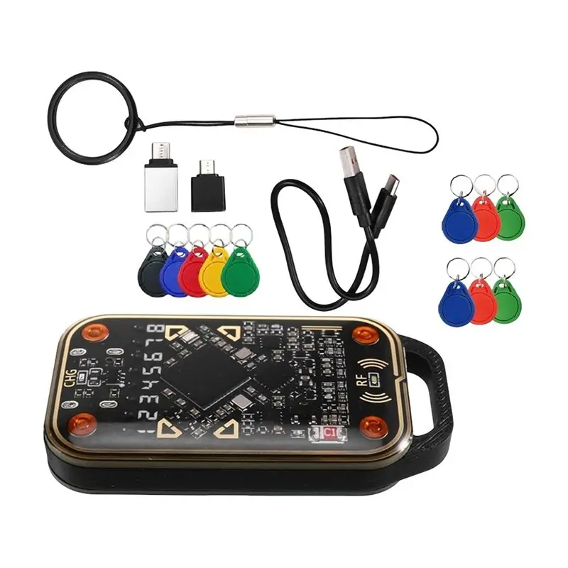 Chameleon Ultra V3.0 125Khz 13.56Mhz ID IC Smart Card Tag Copyer +6PCS UID/CUID Keychain