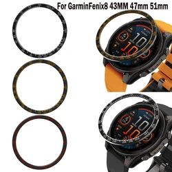 Steel Case For Garmin Fenix 8 43mm 47mm 51mm AMOLED Colorful Edition Watch Bezel Ring Styling Adhesive Anti Scratch Metal Cover