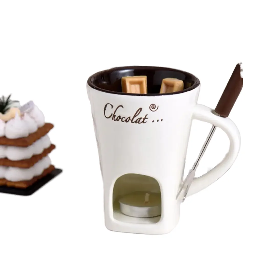 Taza multifuncional barata para Fondue de Chocolate, herramientas de cerámica para queso, Fondue derretido, crisol de Chocolate para uso doméstico en la cocina