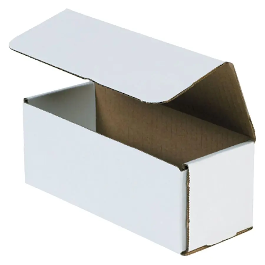 

White Corrugated Cardboard Mailing Boxes, 8 x 3 x 3 Pack of 50 CrushProof Mailers, Small Cardboard Boxes for Shipping, Packing,