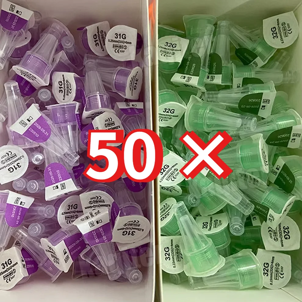 100-500Pcs Magic Pen Insulin Cartridges Pen Tip for Lilly Insulin Injection Pen Medical Independent Packaging 4/6/8mm 32G/31G