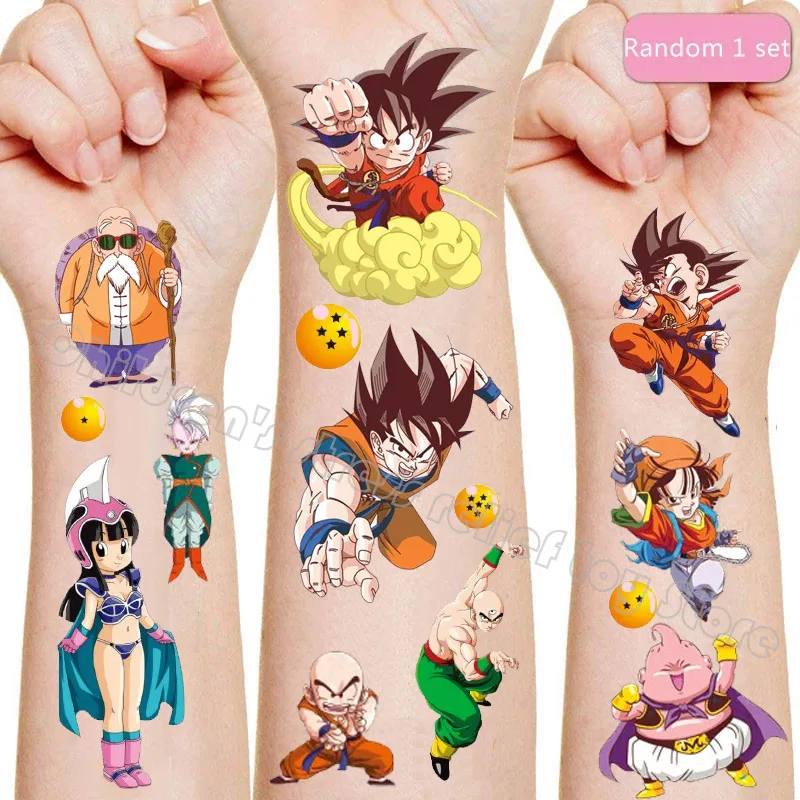 Anime Dragon-Ball Tattoo Sticker Children\'s Sticker Water Transfer Printing Stickers for Children\'s Day Rewards Cute Stickers