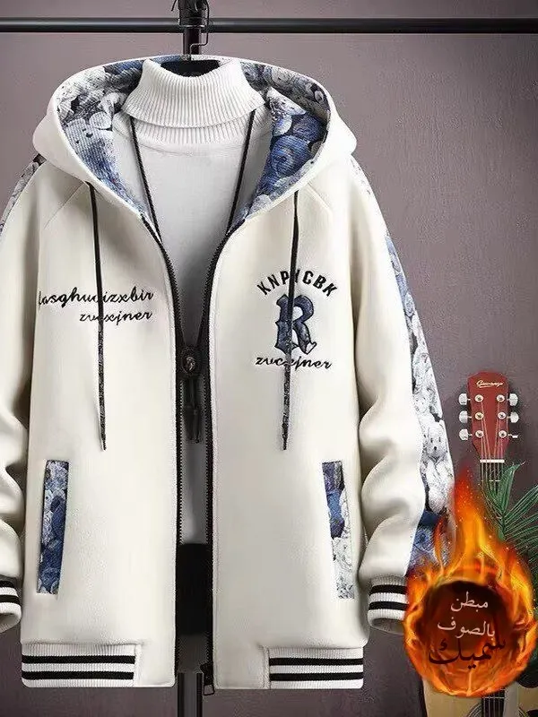 

Loose Fit Men's Jaet Hip Hop Street Sle Hong Kong Faion High Street Trend Harajuku Korean Version Autumn Winter Coat