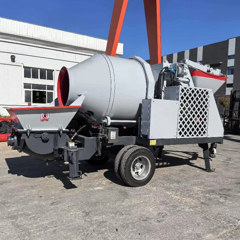Construction building Machinery Diesel Electric Concrete Mixer Pump Integrated Mixing Pumping and Conveying Equipment