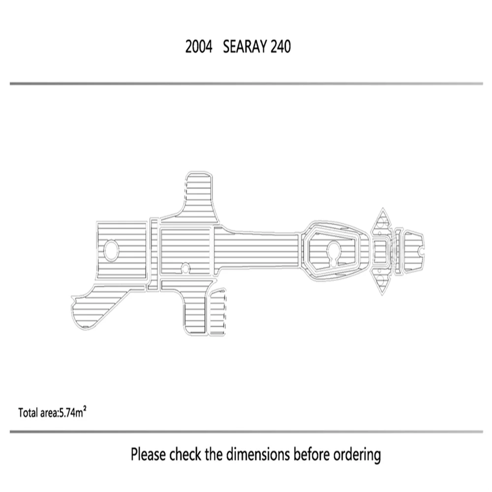 2002-2008 Sea Ray 240 sundeck Cockpit Pads 1/4