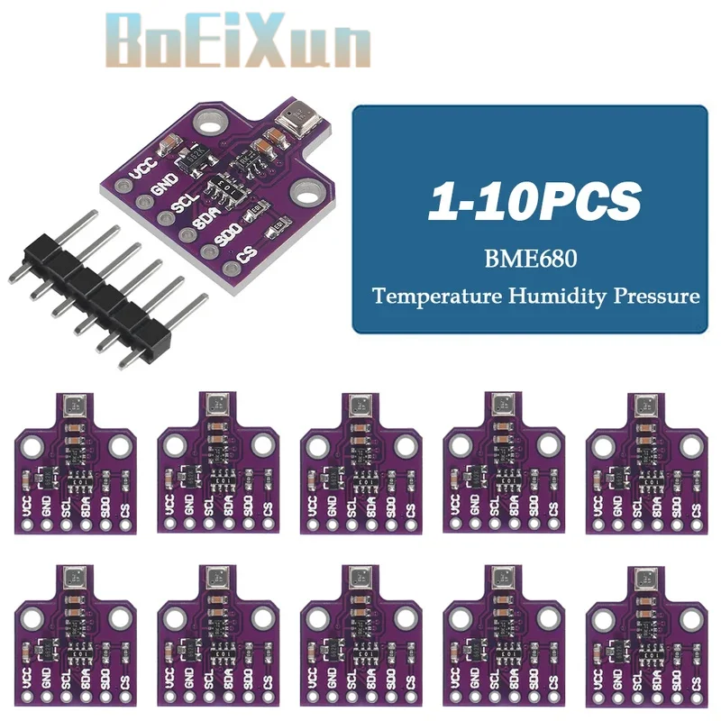 1-10pcs BME680 Digital Temperature Humidity Pressure Sensor CJMCU-680 High Altitude Sensor Module Development Board