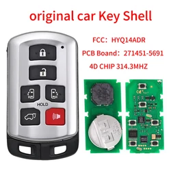 JINGXIN Car Remote Control Key For Toyota Sienna 2011-2020 ID74 Chip 314.35FSK 271451-5691 HYQ14ADR Promixity Smart Card