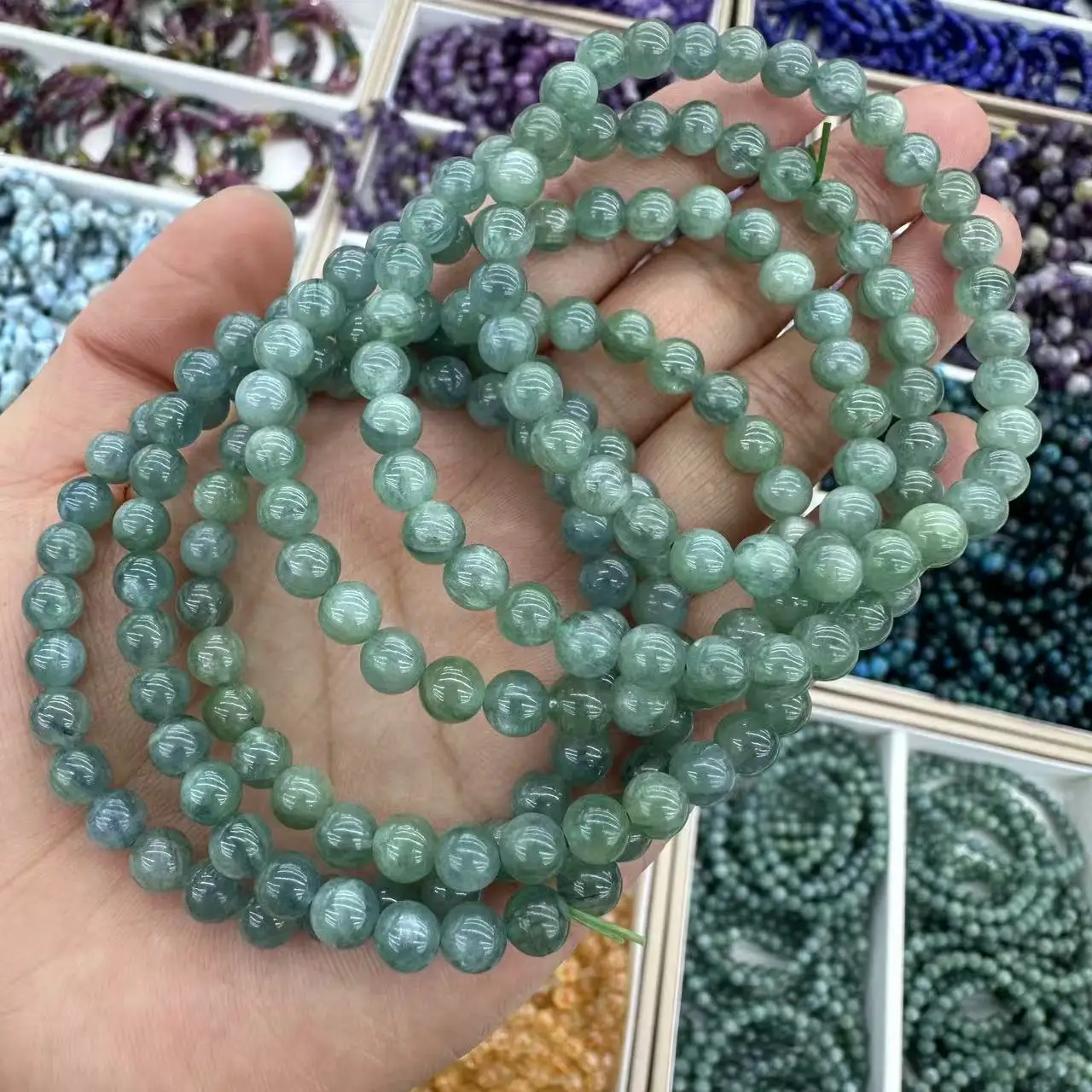 AAAA Grade Natural blue green Kyanite Stone Beads Bracelet Natural Gemstone Bracelets DIY Jewelry for Woman for Man Wholesale !