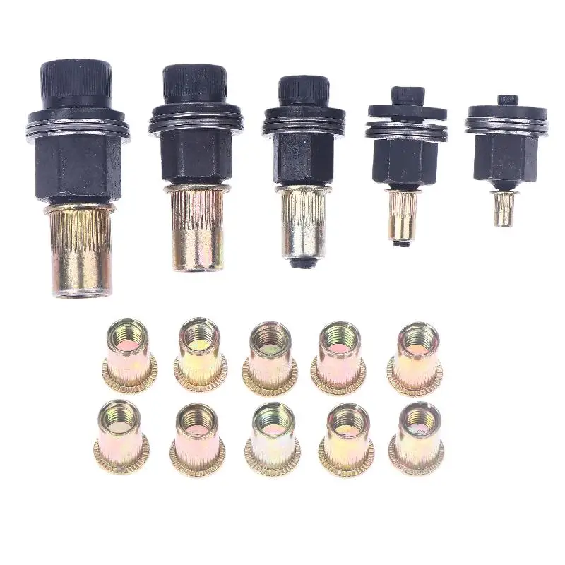 11Pcs Manuelle Nietmutter Werkzeug Zubehör Für Muttern M3 M4 M5 M6 M8 M10 M12 Einfache Installation Hand niet Mutter