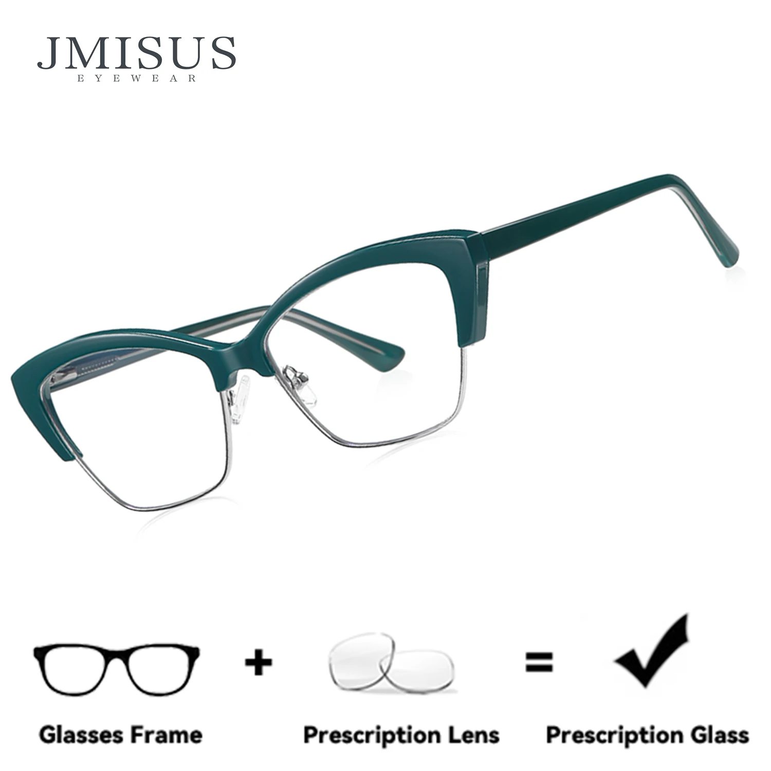 

JMISUS Japanese Classic Butterfly Prescription Eyeglasses High-quality Metal Photochromic Women Square Optical Glasses