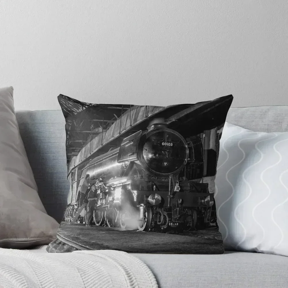

Flying Scotsman on shed Throw Pillow christmas ornaments 2025 christmas supplies Christmas Pillowcase pillow