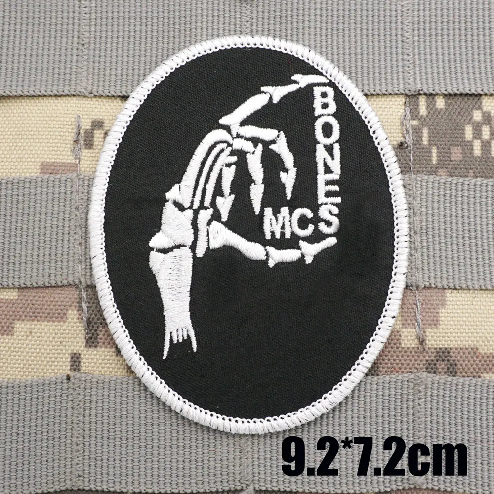 Orginal MC Patch Ghost of Chimära's in Bayern Military Tactical Embroidered Patches  Armband Backpack Badge with Hook Backing