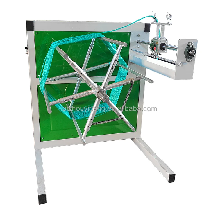 Speed Adjustable Plastic Rope Weaving Belt Rewinding Machine with Meter Counter