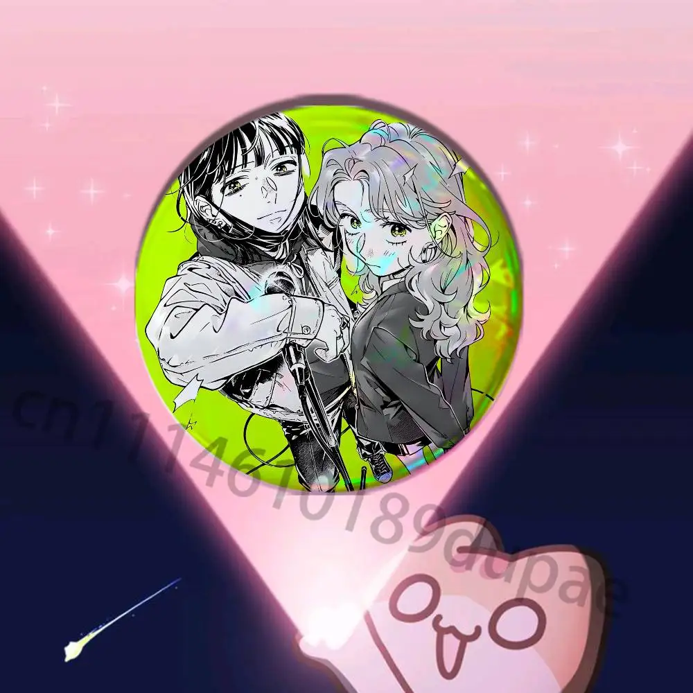 M-mitsuki koga aya O-osawa Badges 25 32 44 58 75 mm Round Customizable Wholesale Fan goods Self-made fan freebies