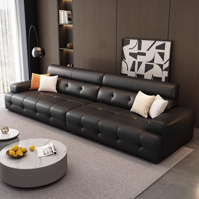 Cat fleece fabric sofa modern simple living room chenille French cream style leather sofa