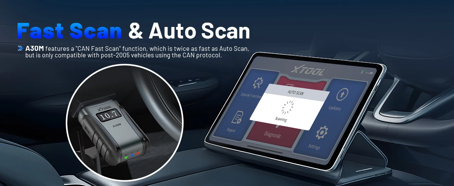 2026 XTOOL Anyscan+ A30M V2.0 BT OBD2 Scanner Kfz-Diagnosegerät mit 26+ Resets, Allsystem-Diagnose-Codeleser, kabelloses bidirektionales Scan-Tool für Android iOS, lebenslange kostenlose Updates – Detail 12