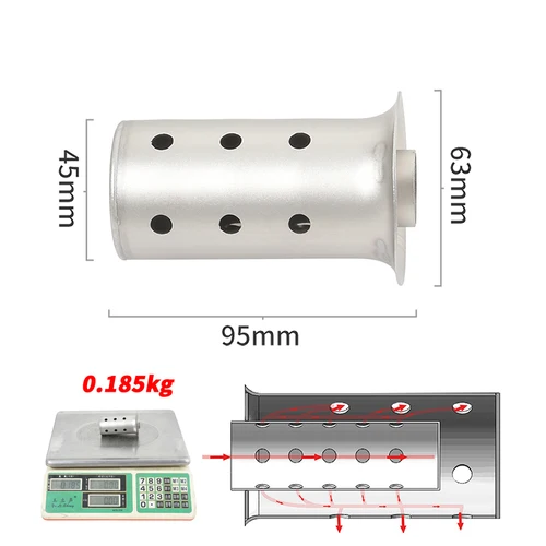 Imagen 2 del producto Sistema de Escape Universal para motocicleta, silenciador, tubo de conexión DB Killer, elimina el ruido, 51mm, 60mm, 63mm
