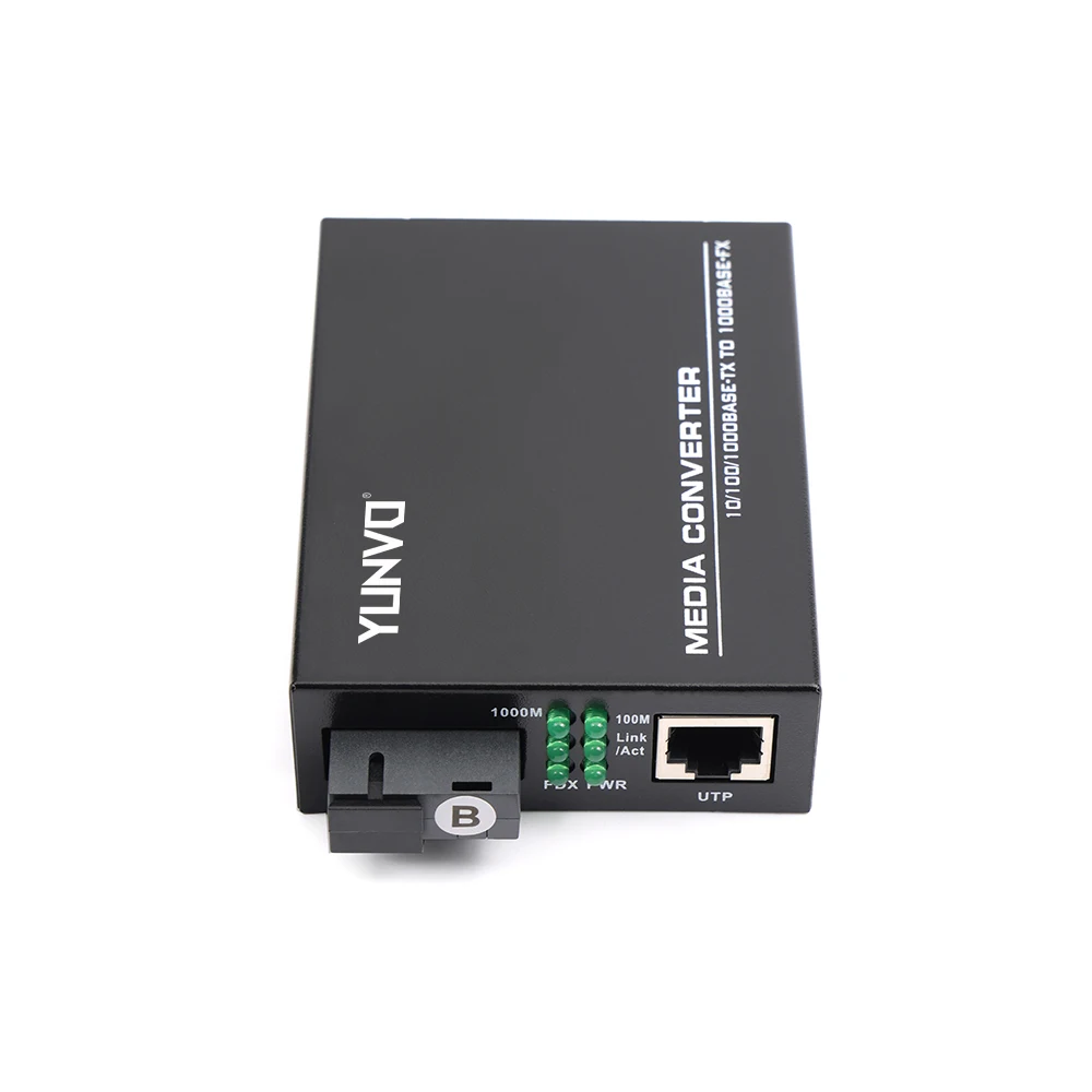 Gigabit Media Converter 10/100/1000Mbps Single Fiber Optic Equipment 20km SC with 1310/1550nm