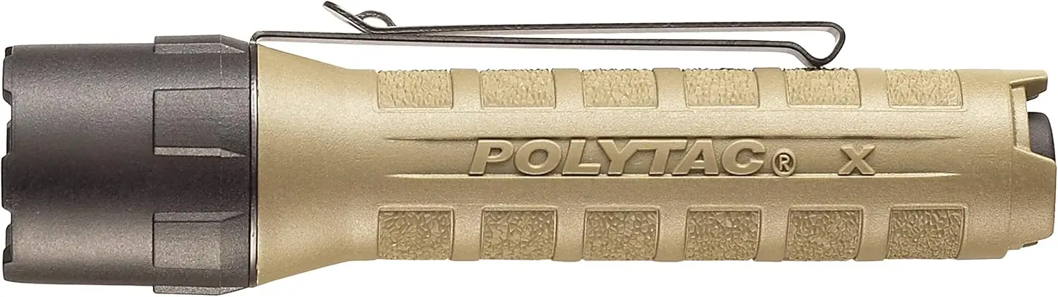 PolyTac USB 600 Lumen Multi-combustível profissional lanterna tática, preto, embalagem clara varejo