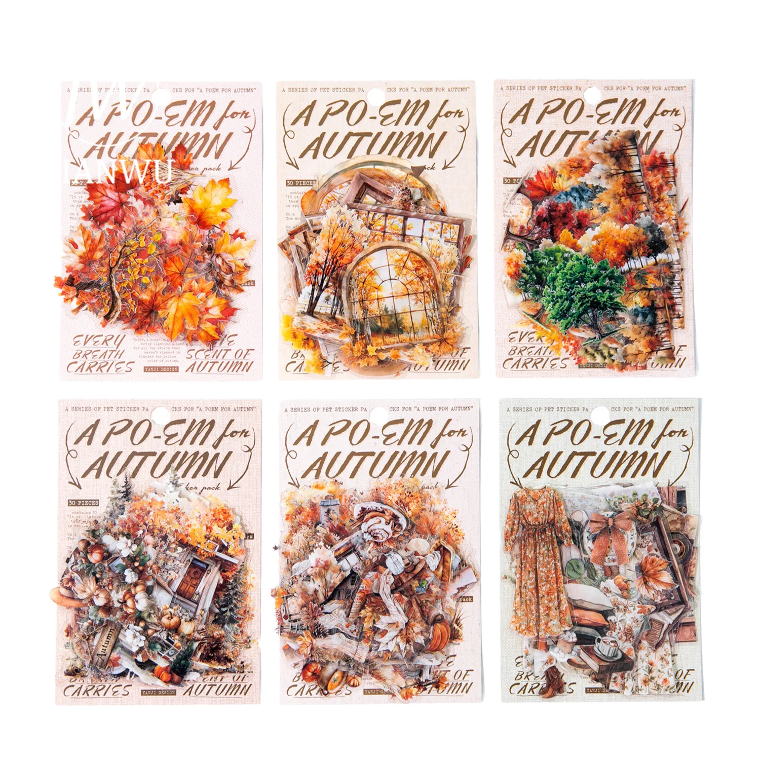JIANWU стикер для осенней серии, винтажный лист, дерево, персонаж, пейзажный материал, коллаж, наклейка для домашних животных, креативный журнал, канцелярские принадлежности