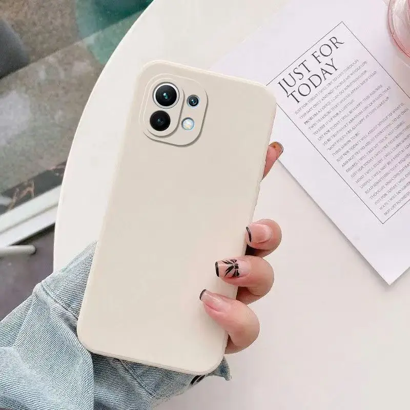 Ultradünne flüssige Silikonhülle für Xiaomi Mi 11 11T Mi 11 lite NE 5G 12 12T 12S 12X 10T Pro Silikon-Handytasche – Detail 3